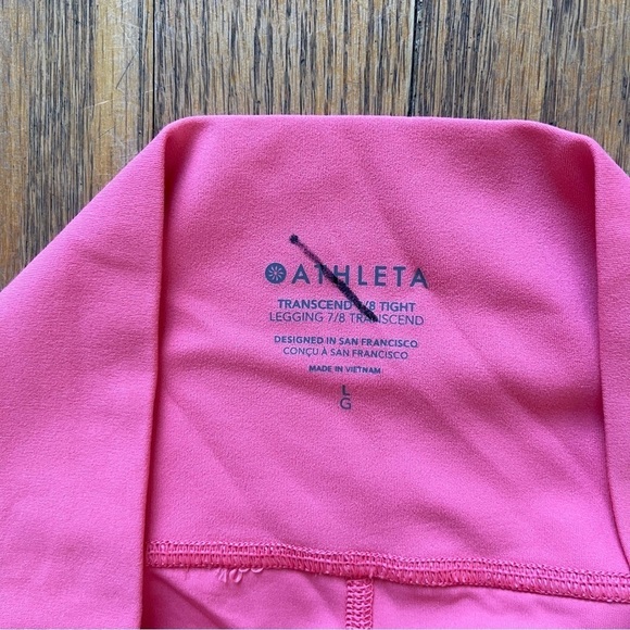 Athleta Transcend 7/8 Tight Bright Pink 798638 Size Large NWOT - Picture 3 of 8
